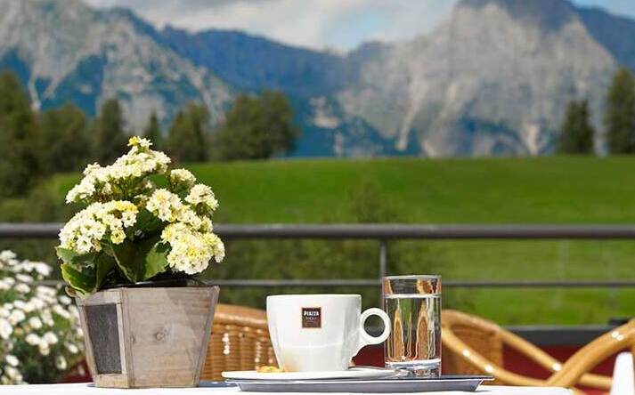 Terasse im Seminarbereich im Das Hotel Eden Seefeld